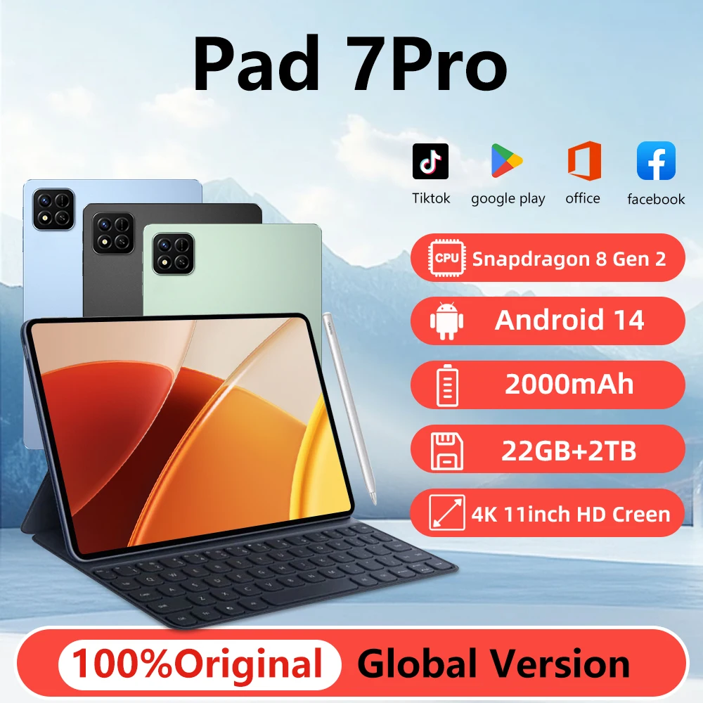 

2025NEW Mi Pad 7 Pro Tablet Android 14 11"Inch Global Version 16GB+1TB 5G Dual SIM Smart Tablets pc Original with keyboard WiFi