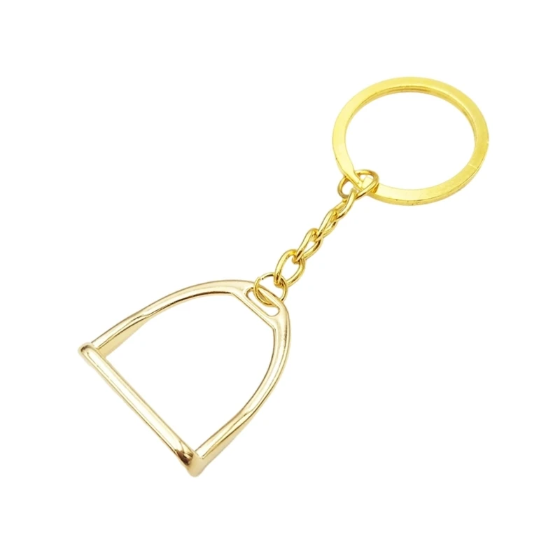 Elegant and Snaffle Bit Key Rings D-Shaped Keychain Sturdy Alloy Key Accessory Perfect Present for Equestrians