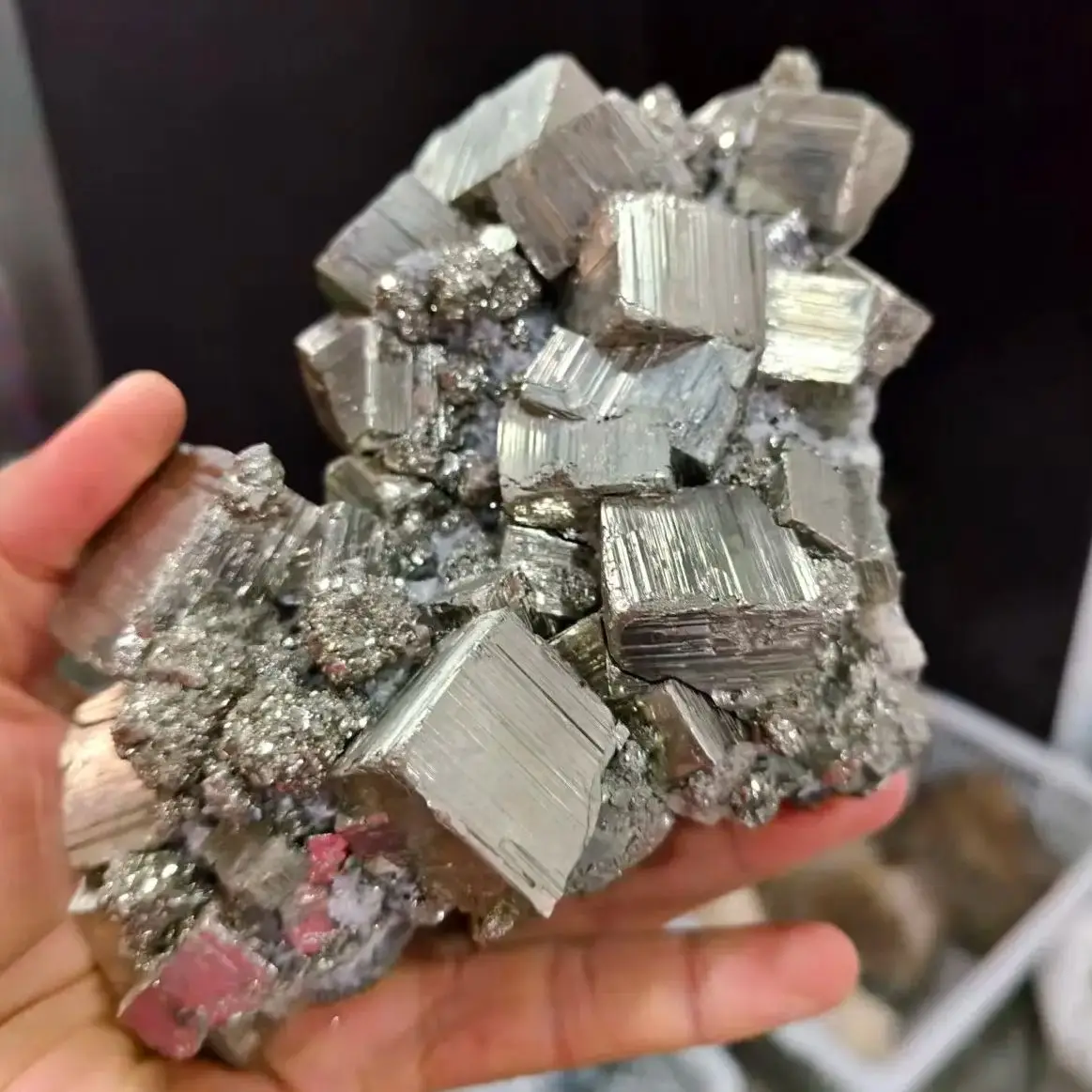 Natural Peru Pyrite, Symbiotic Crystal Cluster, Rough Quartz Crystal Ore, Mineral, Spiritual Energy, Healing