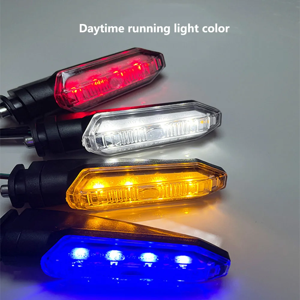 For Honda Motorcycle LED Flowing Turn Signal Daytime Running Light Two Color for 12V Honda Special Car Modification Turn Signal