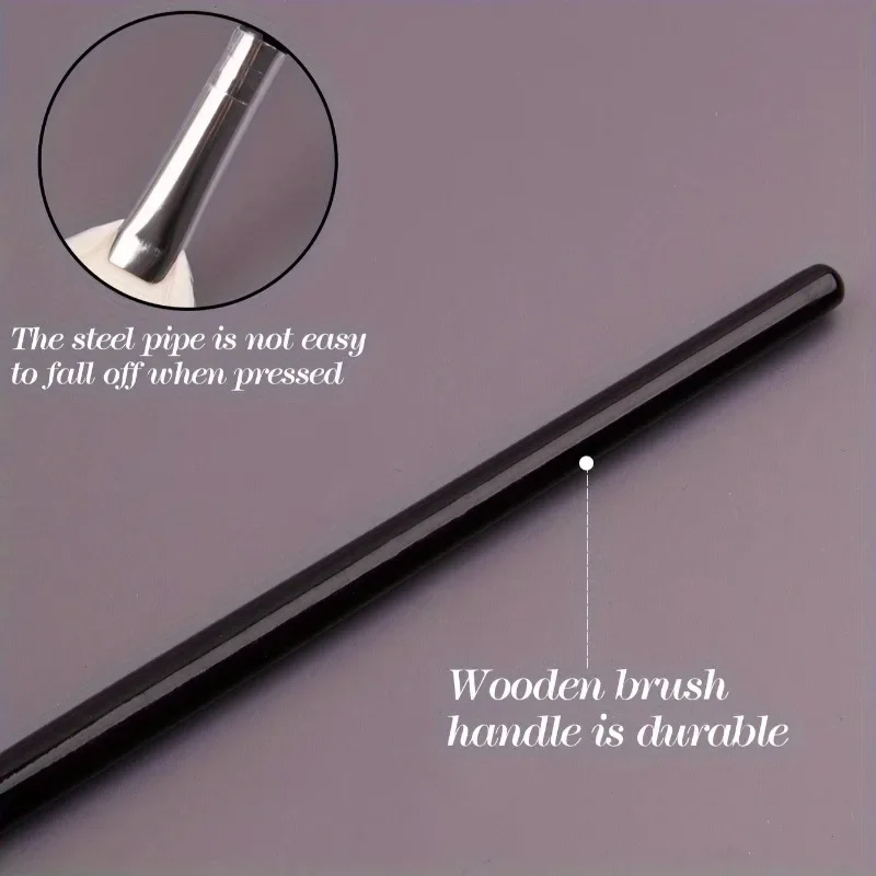 Novo único iluminador escova de maquiagem macia branco ventilador pó escova de maquiagem destacando ferramenta de beleza