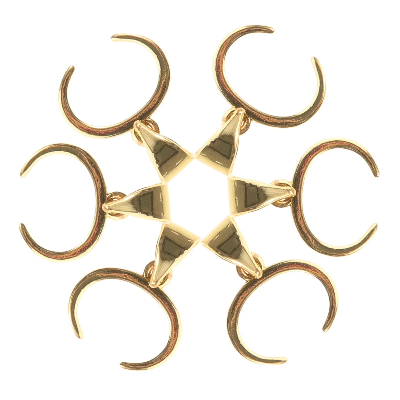 

6Pcs Copper Jewelry Pendant Clasp Connector Pinch Clips Easy Install DIY Necklace Bead Pendant Charm Findings for Craft