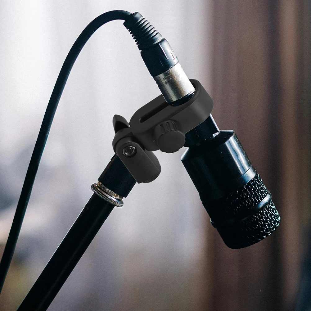 

2 Pcs Microphone Clips for St Shock Mount Gaming Plastic Flange Wired Clip Durable Material Versatile Use KTV Concert Stage Play