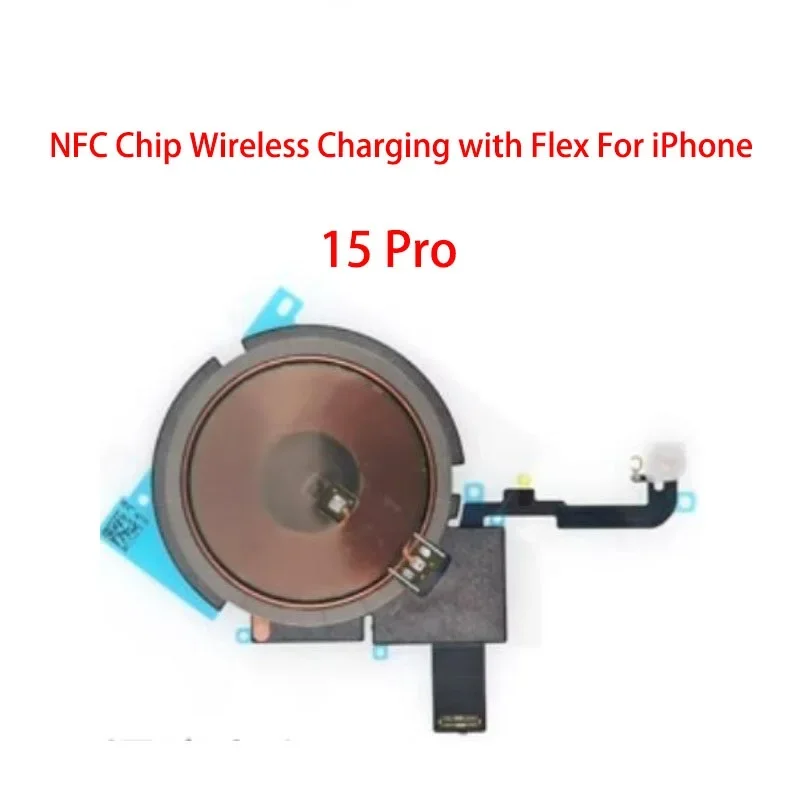 NFC Wireless Lades pule Aufkleber mit Lautstärke Flex kabel Ersatzteil für iPhone 15 plus Pro max