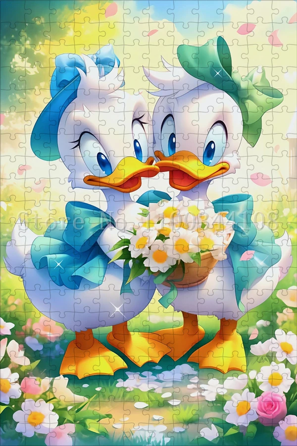 Disney Donald Duck Daisy Puzzles for Adults Jigsaw Puzzles Cartoon Characters Jigsaw Puzzle Couples Gifts Handmade Hobbies