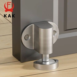 KAK Adjustable Magnetic Door Stopper Nail-free Zinc Alloy Hidden Door Holder Anti-collision Wall Protector Stop Door Hardware