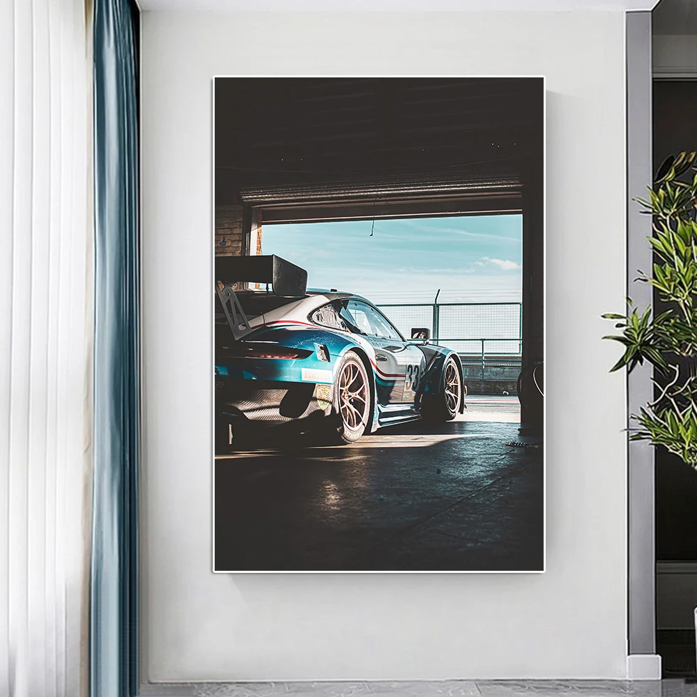 Classic Supercar 911 Racing Poster And Print Luxury Race Car GT2 Canvas Painting Sports Club Wall Art Living Room Home Decor