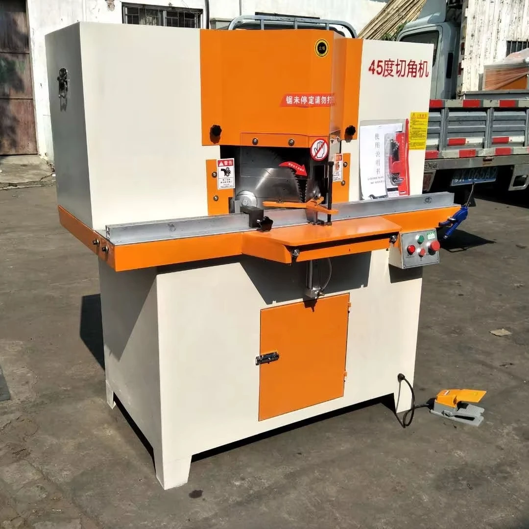 

New 45 Degree Aluminum Frame Cutting Circular Saw Double Head Saw Angle Cutting Machine with Motor Horizontal Style