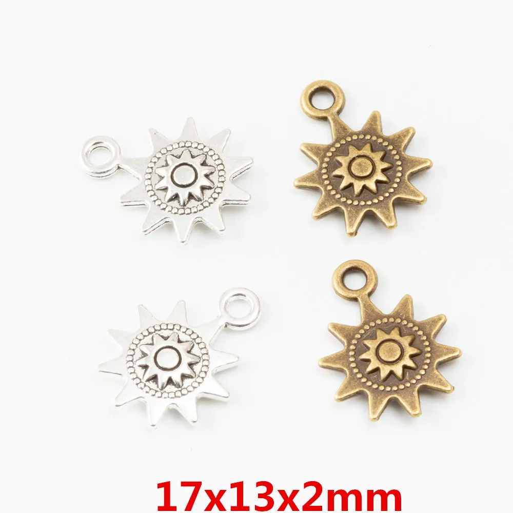 

60pcs sun Craft Supplies Charms Pendants for DIY Crafting Jewelry Findings Making Accessory 2021