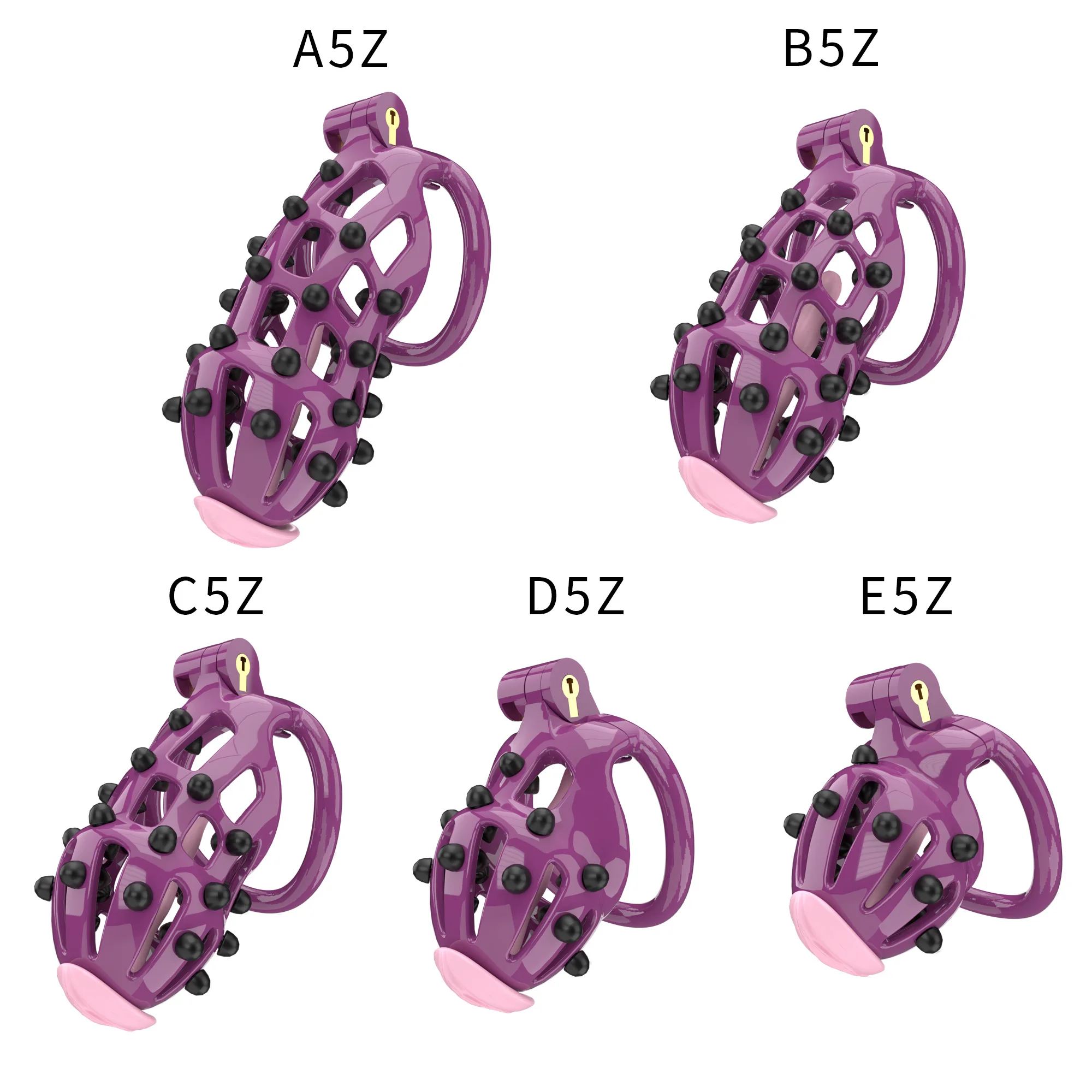 2024 Removable Spike Chastity Cage 정조대 Male Cock Cage with 5 Penis Rings bdsm Chastity Restraints Sissy Anti-Escape Sex Toys 18+