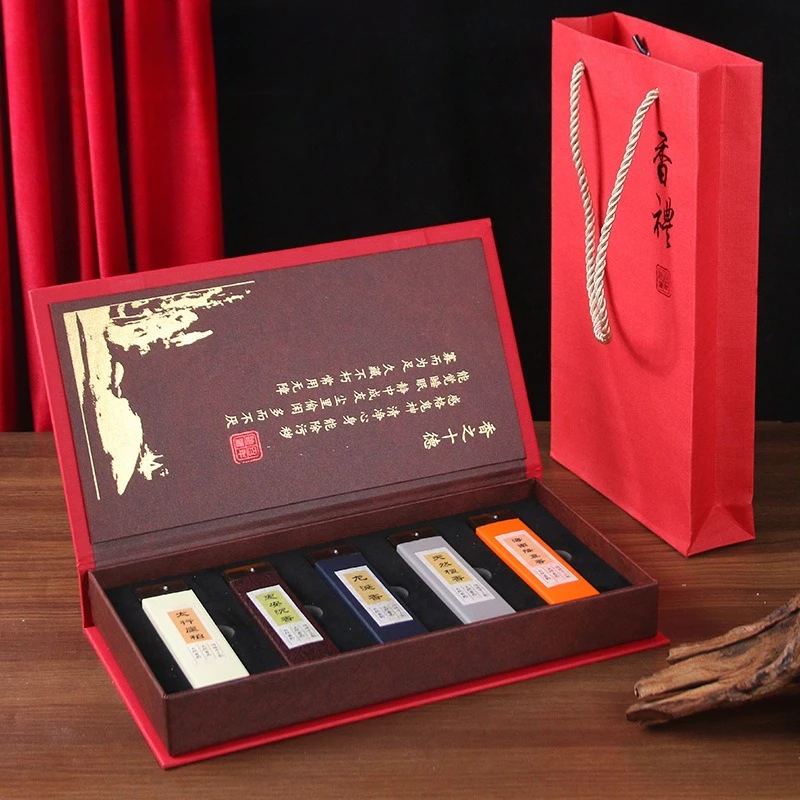 Natural Agilawood Incense Sticks Gift Box Packaging Temple Worship Study Rooms Meditation Calms Mind Promotes Sleep Joss Stick