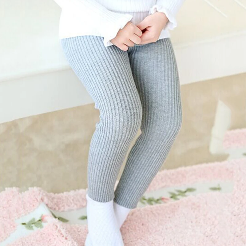 Spring Autumn Threaded Pants 3-8 Years For Kids Clothing Children\'s Leggins Thinny Tights Trousers Knit Clothing