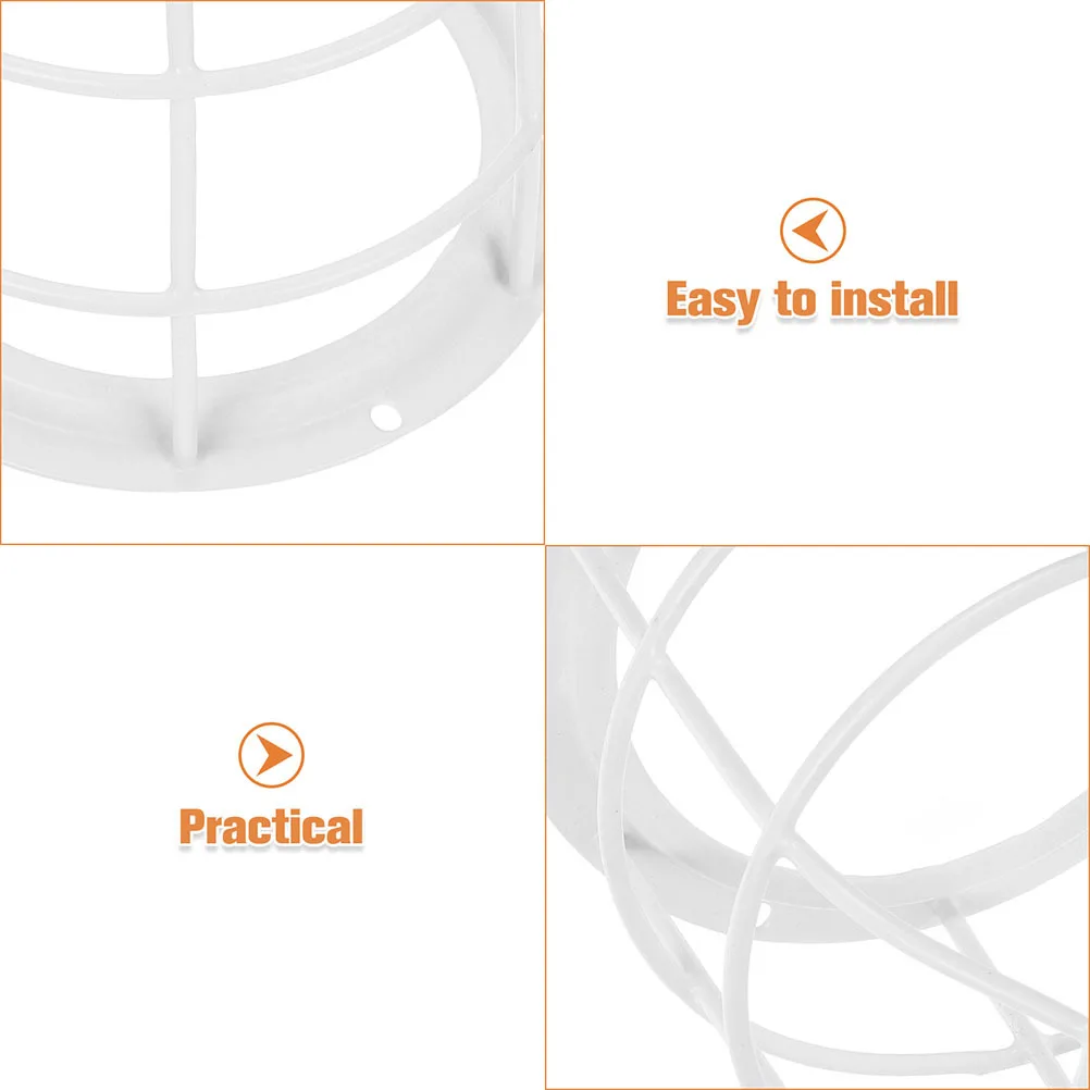 2pcs Smoke Sensor Net Cover Easy Install Sturdy Bracket Fire Sprinkler Guard Metal Cage Light Bulb Cover Ceiling Fan Globe Cage