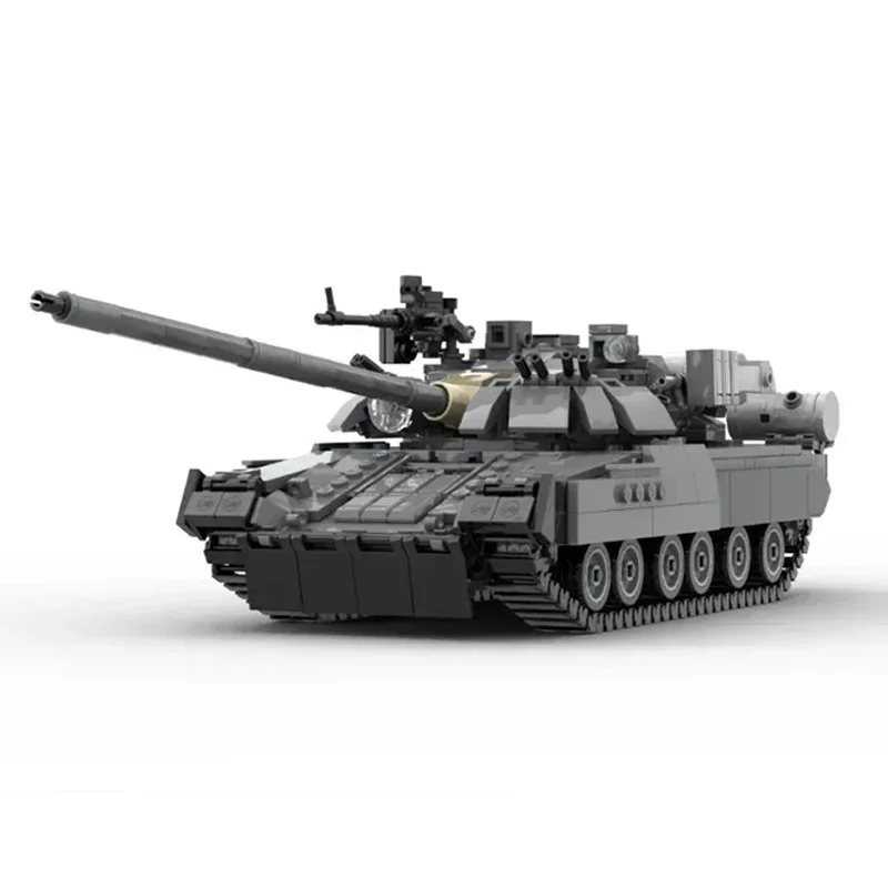 Bloques de construcción Moc, modelo de coche militar, T-80UK, tecnología de tanque de batalla principal, bloques modulares, regalos, juguetes de Navidad, conjuntos DIY de montaje