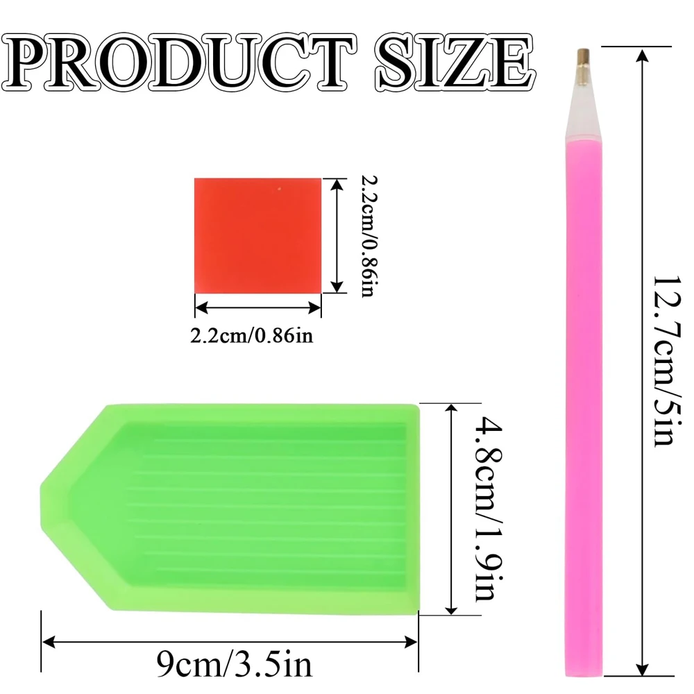 3/15/30Pcs Nail Art Rhinestones Pickers, Dotting Pen with Storage Tray Glue Clay for Diamonds Fashion Stones Picking Tools Set