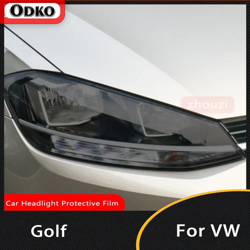 

Защитная пленка для фар автомобиля для Volkswagen VW Golf 7 8 MK7 12-19 20-2022, черная пленка для автомобильных фар, прозрачная наклейка из ТПУ