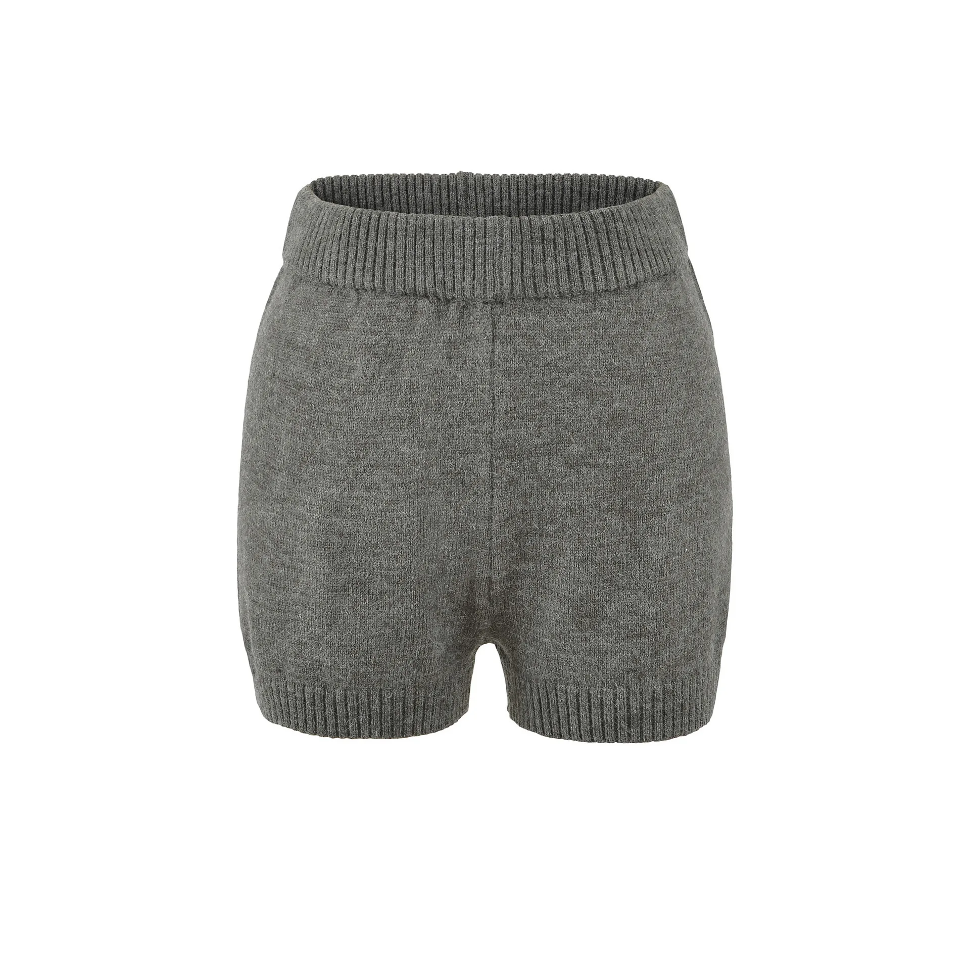 Autumn Winter Hot Girl Basic Straight High Waist Knitted Shorts Women Slim Fit Bottoming Hip Wrap Knitted Hot Pants Trendy 3QJQ