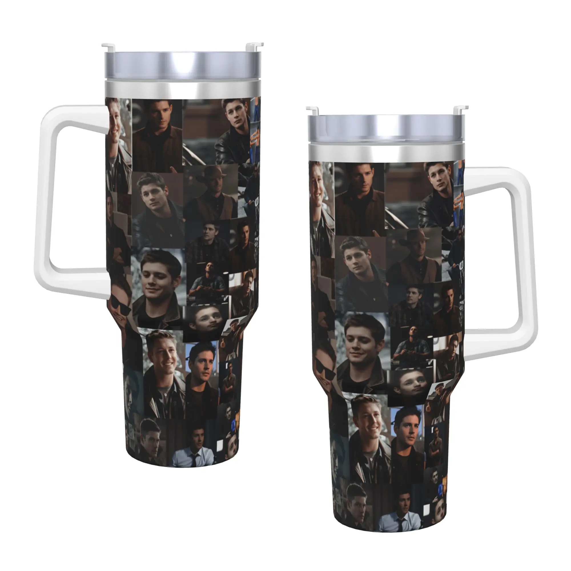 3D SPN Supernatural Sign Dean Sam Stainless Steel Tumbler  Camping Car Mugs 40oz Coffee Mug Cold and Hot Milk Tea Water Bottle