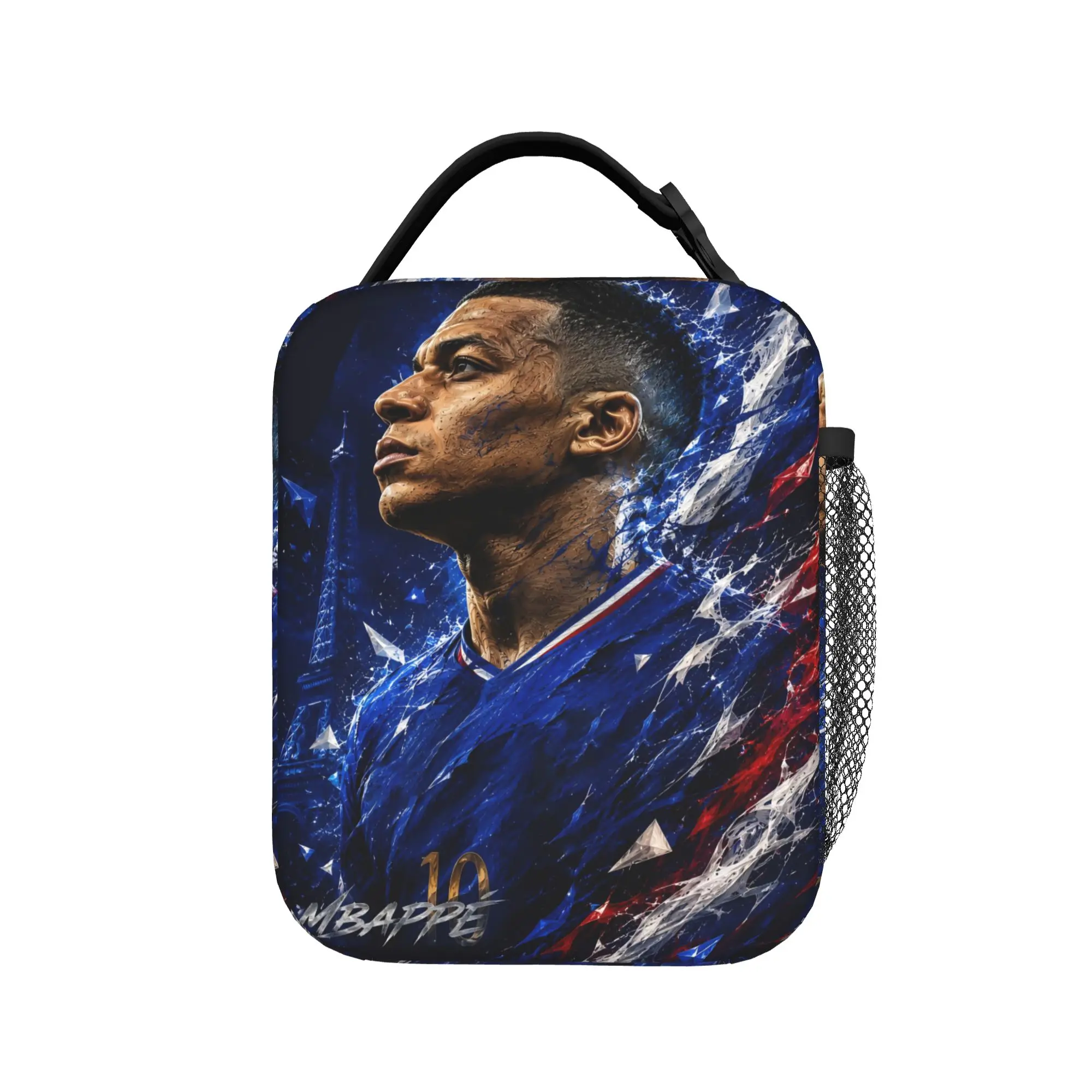 Mbappes Insulated Lunch Bag Cooler Bag Reusable,Meal Container Football Number 10 Lunch Box Food Storage Bags College Outdoor