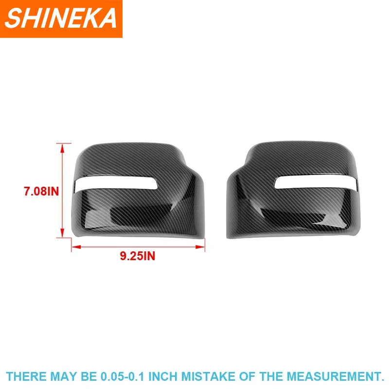 SHINEKA Car Rearview Mirror Shell Decoration Cover Trim for Suzuki Jimny JB64 JB74 2019 2020 2021 2022 2023 Exterior Accessories