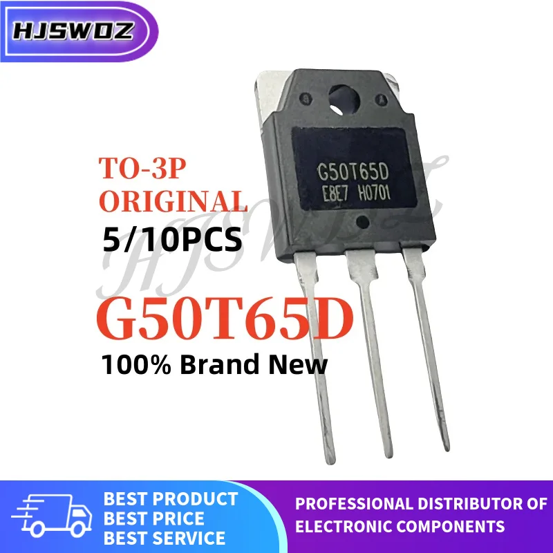 5-10PCS Original G50T65D G50T65 TO-3P 650V 50A IGBT tube for Industrial Welding Systems Brand New