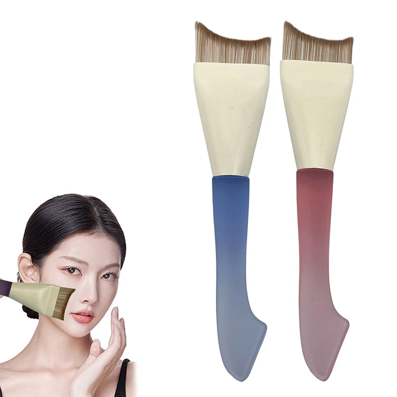 1 szt. Ultra cienki pędzel do podkładu w kształcie półksiężyca Lekki i cienki pędzel do konturowania twarzy Pędzle do makijażu kremowego podkładu