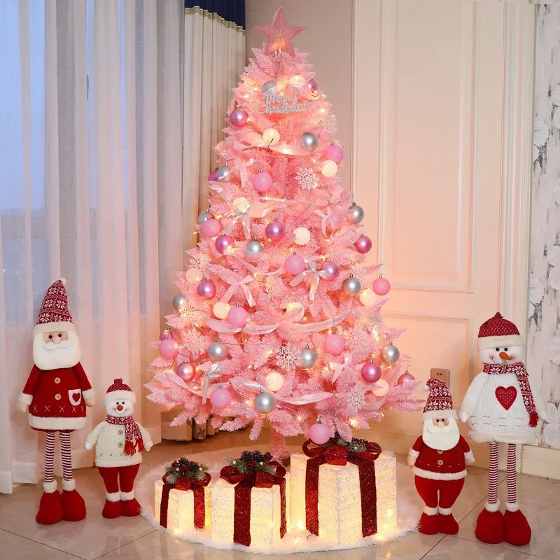 Internet celebrity pink Christmas tree decoration home package 1.51.8 meters Christmas scene arrangement creative ornament gift