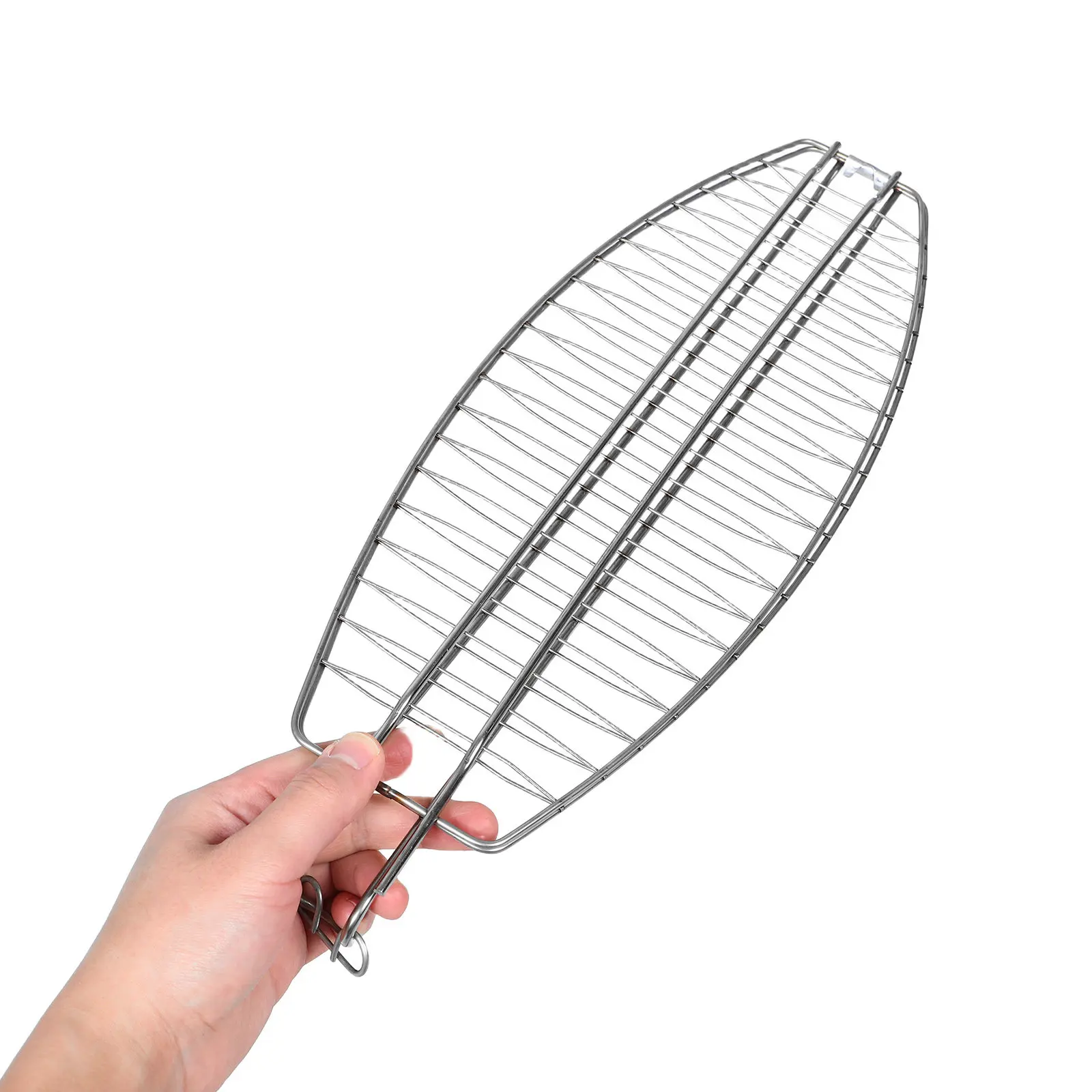 

Корзина-гриль для рыбы из нержавеющей стали для барбекю на открытом воздухе, съемная, складная, с большой площадью для приготовления, для кемпинга, решетка для барбекю