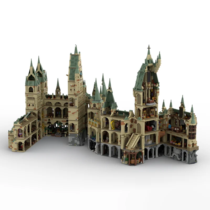 Moc Mattoni da costruzione Film scolastiche magiche Modello modulare Castello medievale Tecnologia Blocchi Regali Giocattoli di Natale Set fai da te Assemblaggio
