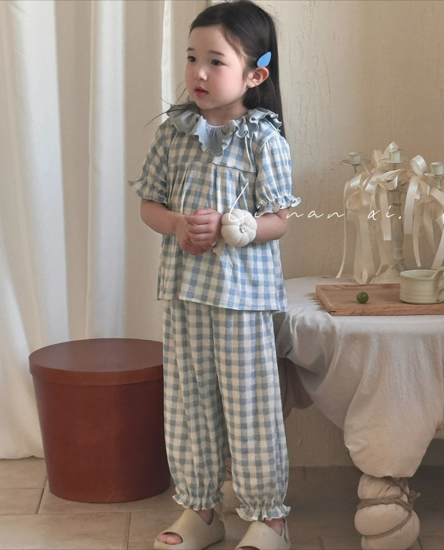 

Summer New Pajama Pants Set Two-piece Set for Girls Sweet and Cute 2025 New Children Clothing for Girls