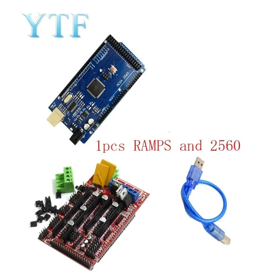 Mega 2560 R3 1pc RAMPEN 1,4 control panel 5 stücke DRV8825 oder A4988 Stepper Motor Drive 3D Drucker Teile