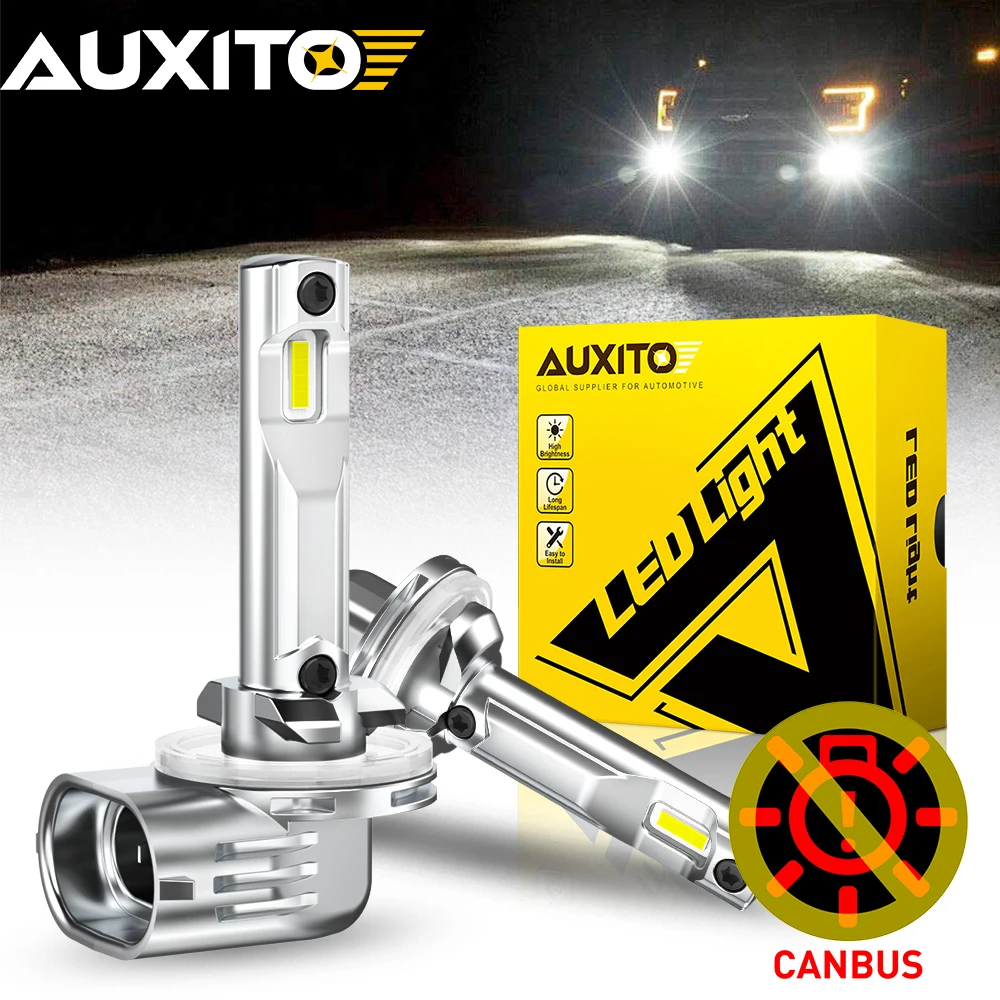 

2Pcs AUXITO H27 Bulb LED 881 H27W/2 880 H27W Fog Light 6500k Canbus For Hyundai Kia Fog DRL Daytime Driving Lamp 12V High Power