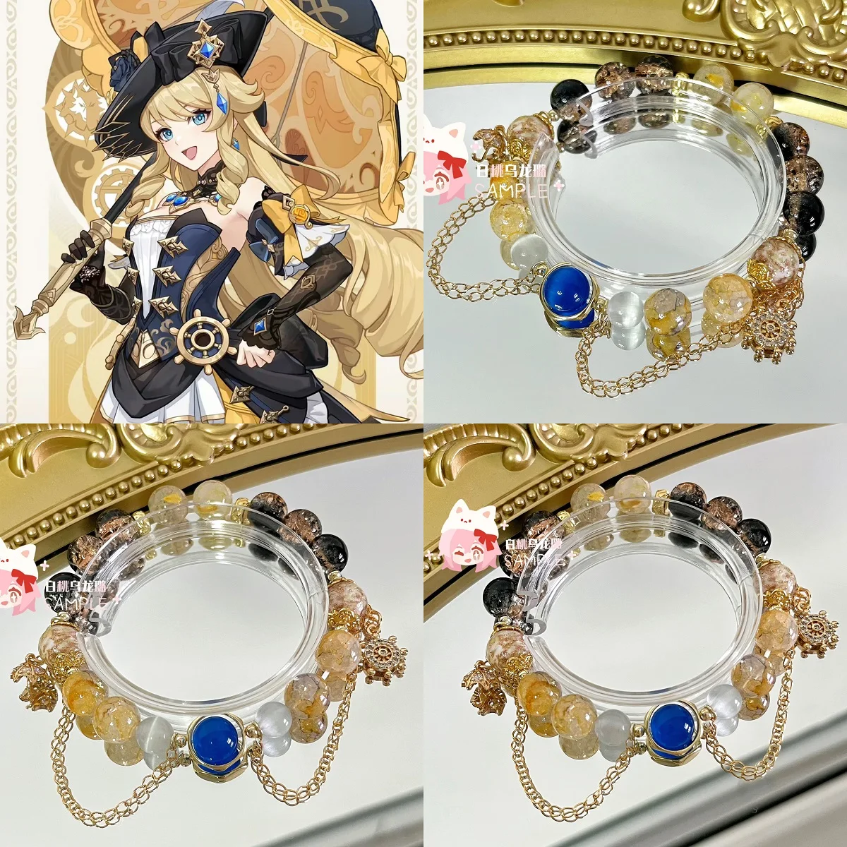 

Anime Genshin Impact Navia Cosplay Jewelry Widget Accessories Ornament Mascot Fan Handmade Bracelet Xmas Halloween Gift Souvenir