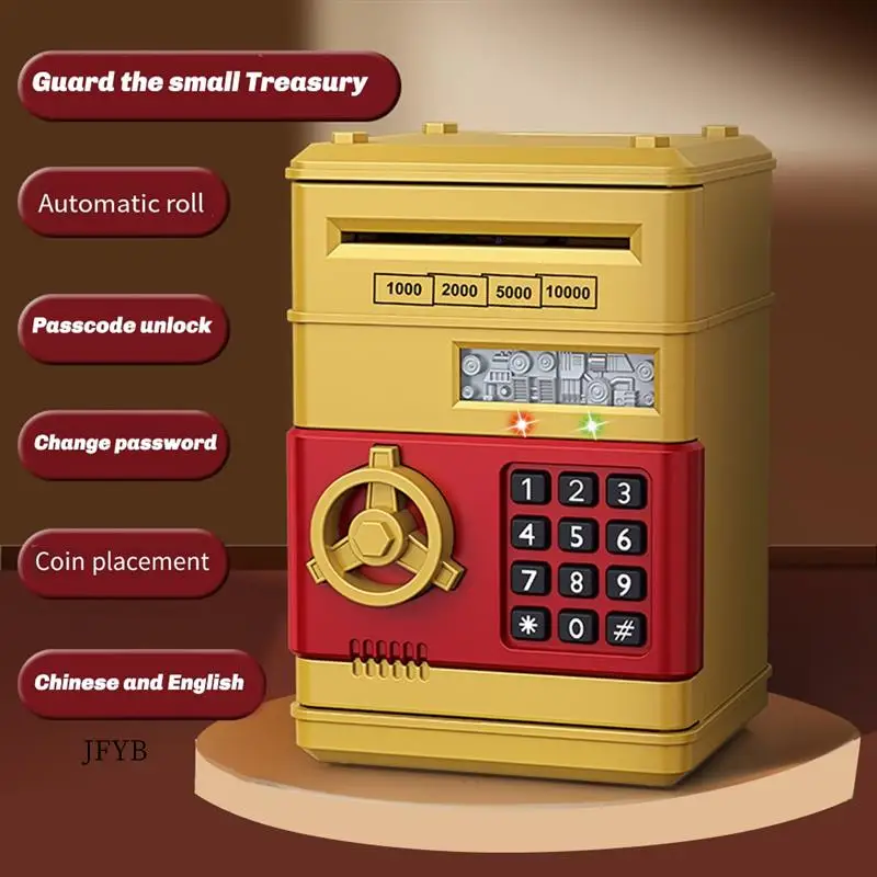

JY-Password-Protected Mini Piggy Bank Forboys/Girls Battery-Free Safe Toy Bank Retrieve Password Box Anti Drop Piggy Bank