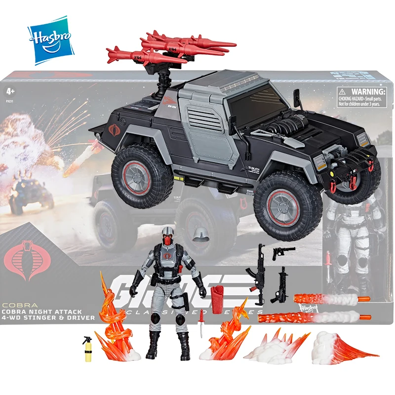 Original Hasbro Action Figure G.I.JOE Classified Series Cobra Night Attack 4-WD Stinger Driver Anime Figure Model Toy Gifts