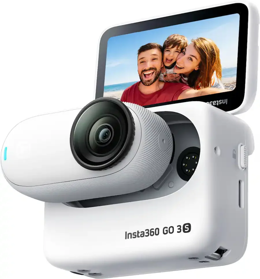 Insta360 GO 3S 128GB (officieel gereviseerd) - Vlog Mini 4K camera, handsfree POV, universele bevestiging, stabilisatie