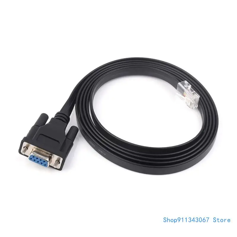 

RJ45 to RS232, DB9 9Pin Serial Port Female to RJ45 Female Cat5 Ethernets LAN Console 3.3Ft/1meter Drop shipping