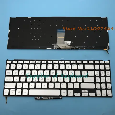 NEW English/Russian For Asus F515 F515J F515JA X515JA-1S F515E F515EA Keyboard Silver/Black Backlit