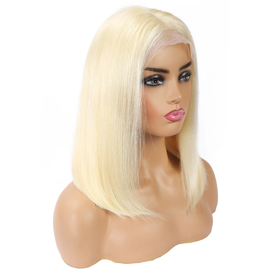 Vietnamita cabelo osso em linha reta 613 bob 13x4 hd peruca dianteira do laço transparente para as mulheres pré-arrancadas glueless remy perucas de cabelo humano