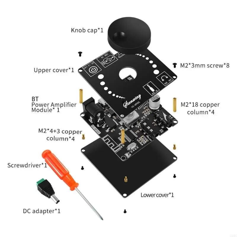 55KC Power Digital Amplifier Board Stereo 3.5mm AUX USB APP Control YS-AP50L 50WX2