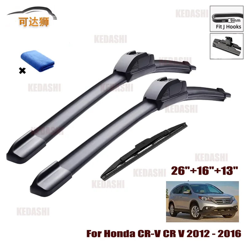 

Car Wiper Front Rear Wiper Blades For Toyota Verso 2009 - 2019 Windshield Windscreen Window Brushes 26"+16"+12"
