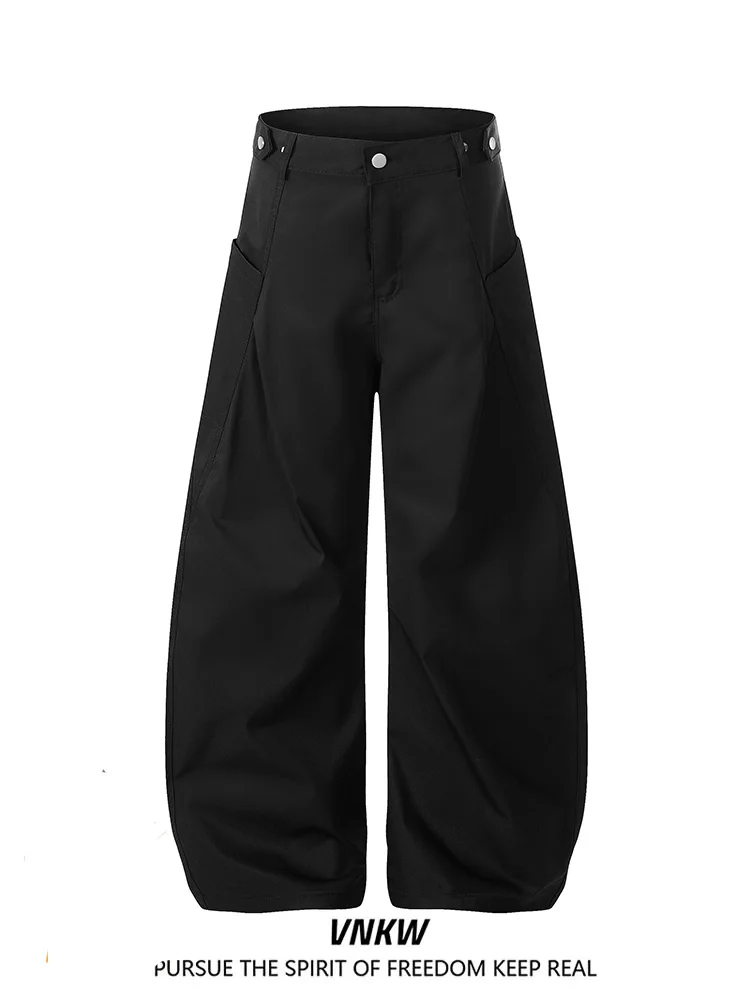 

American Simple High-End Bla Knife- Wide Leg Casual Pants Men Women Loose Slimming Match Commuting Long Trousers