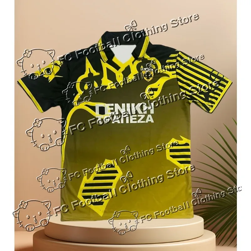 

Motocross Polo Shirt AEK Athens 1997-99 Home Jersey - Retro Football Match Πανkon Adult Children 3D Printed Quick Dry Sweatshirt
