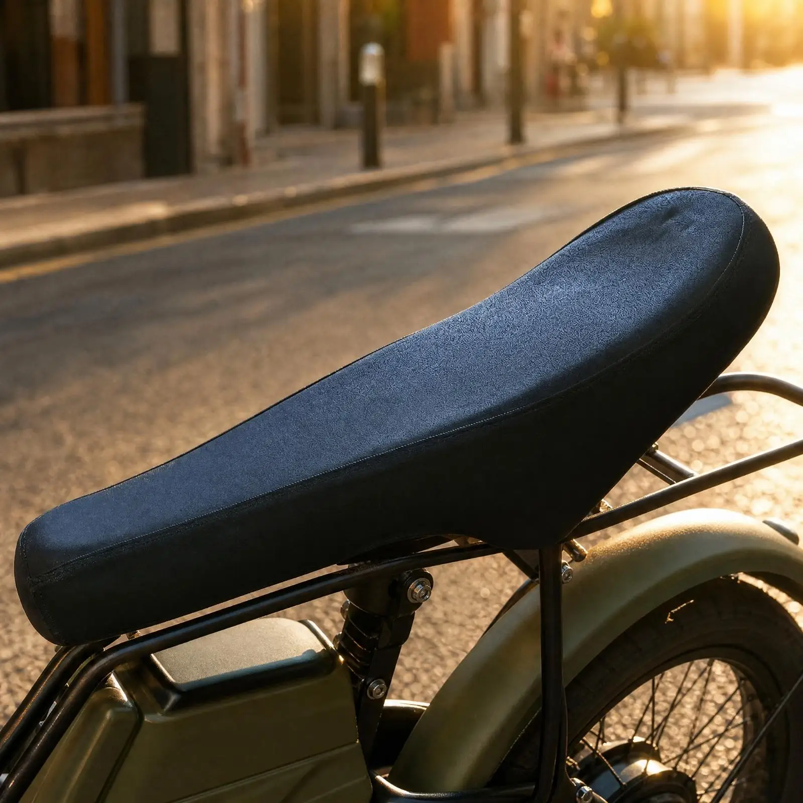 Electric Cycle Saddle with Mounting Base Contoured Electric Bike Saddle Padded Electric Bike Seat Comfortable Supportive