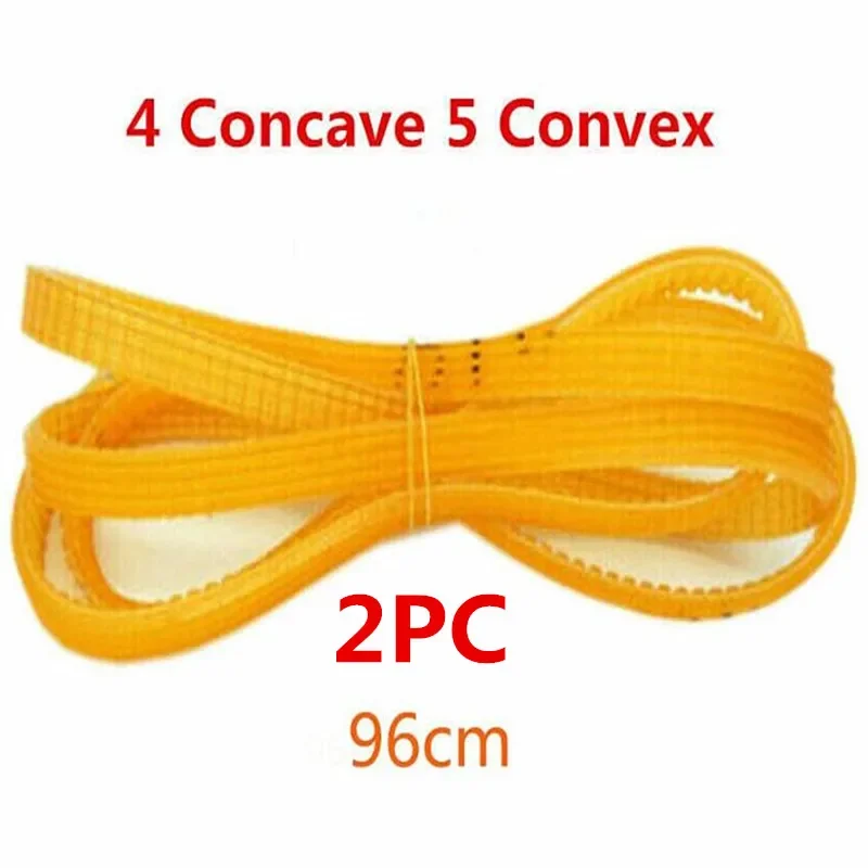 2pcs Wheel Balance Machine Part Transmission PU Belt 4 Concave 5 Convex 96cm Tyre Repair Tools