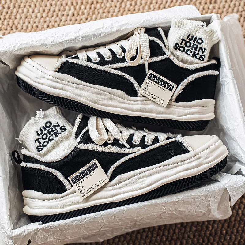 2025 Nieuwste heren- en damesmode Trendy canvas skateboardschoenen Comfortabele dikke bodem Casual sportschoenen voor koppels