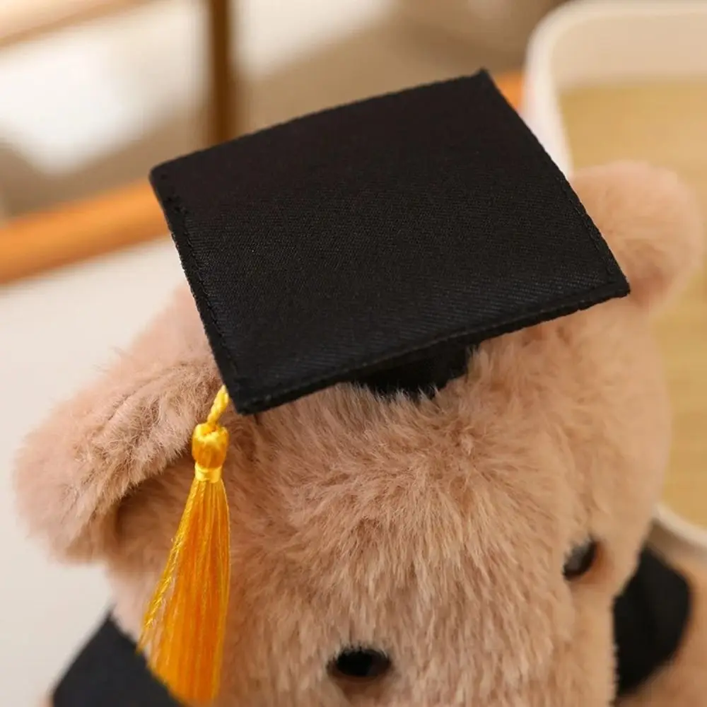 Juguete de peluche, gorro de médico, muñeco de oso de graduación, dibujos animados con sombrero de doctoral, oso de soltero, juguete de peluche sentado de 23cm