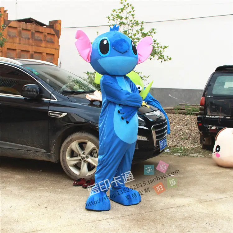 

Disney Lilo & Stitch Potdemiel Stitch Mascot Costume Angel Cartoon Character Fancy Party Animal Carnival Party