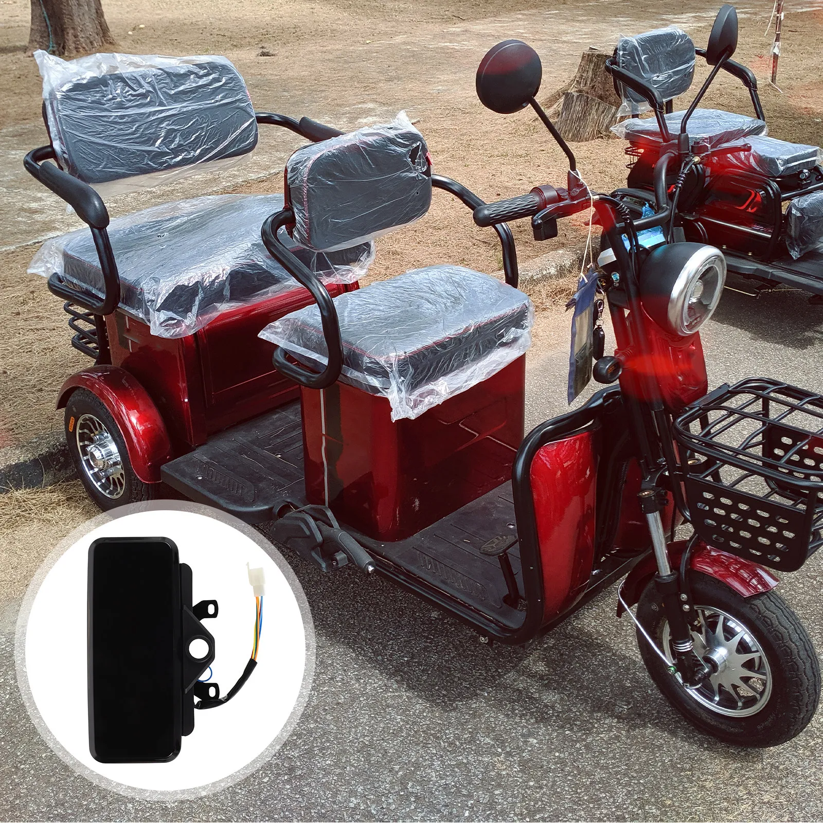 

Electric Tricycle LCD Display Panel Waterproof Accurate Speed Battery Meter Durable Clear Screen Easy Install LCD Display