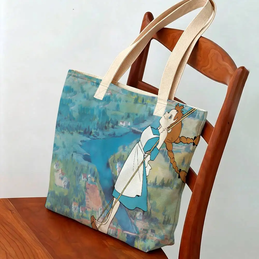 Anne von Green Gables Tragetasche, Studentenhandtasche, Damen-Einkaufstasche, Einkaufs- und Aufbewahrungstasche, Geschenkhandtasche für Mädchen – Detail 12